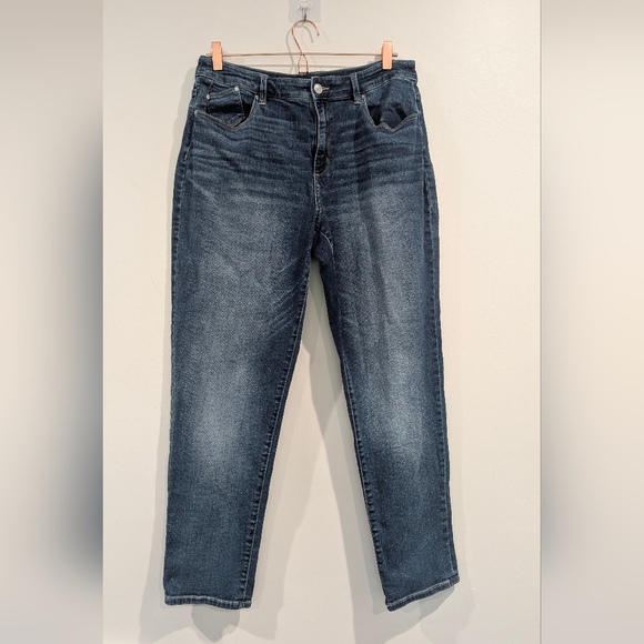 Chico's Denim - Chico's Dark Wash Boyfriend Jeans size 10